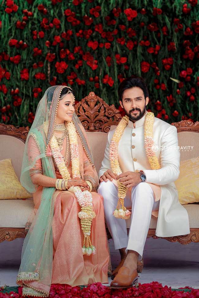 Actor Arav - Actress Raahei Marriage Stills